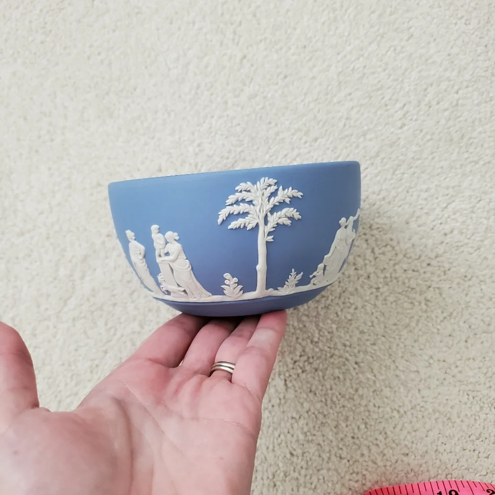 Wedgwood Jasperware Small Stamped Open Sugar Bowl